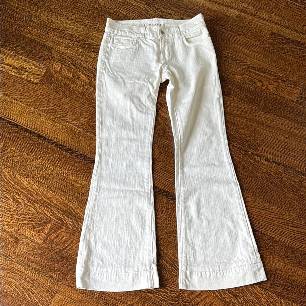J Brand Lovestory White Flared Jeans Size 25